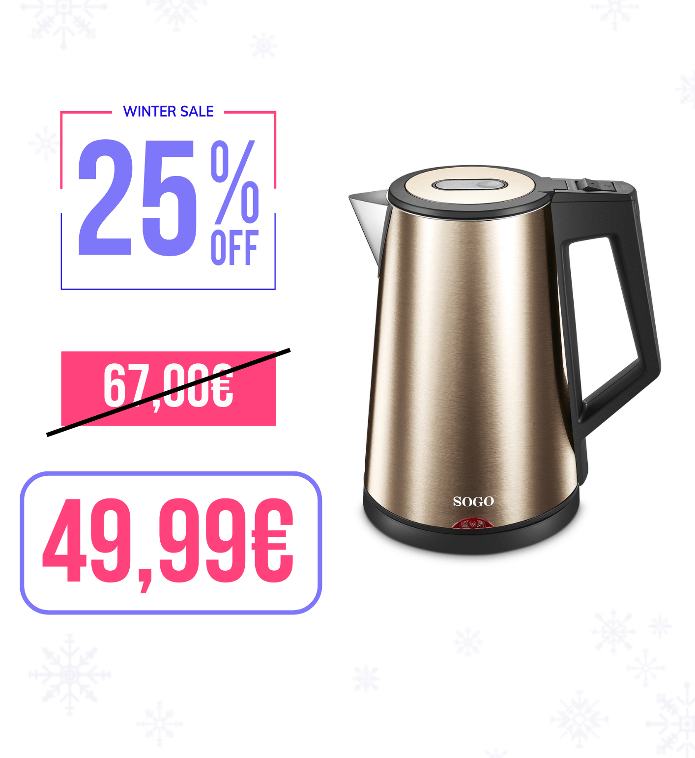 Bollitore Senza Fili da 1,7L