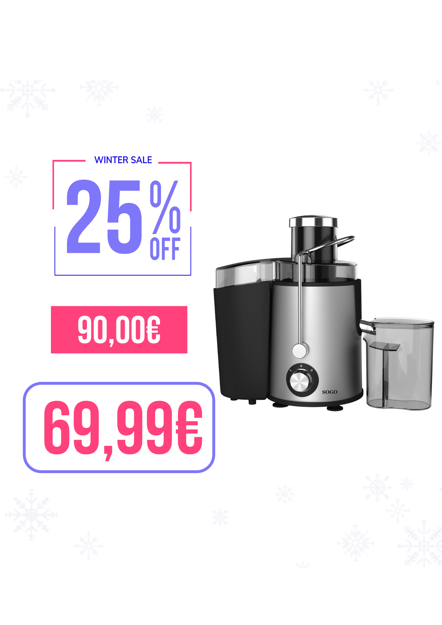 Estrattore in Acciaio Inox da 0,5L - 400W