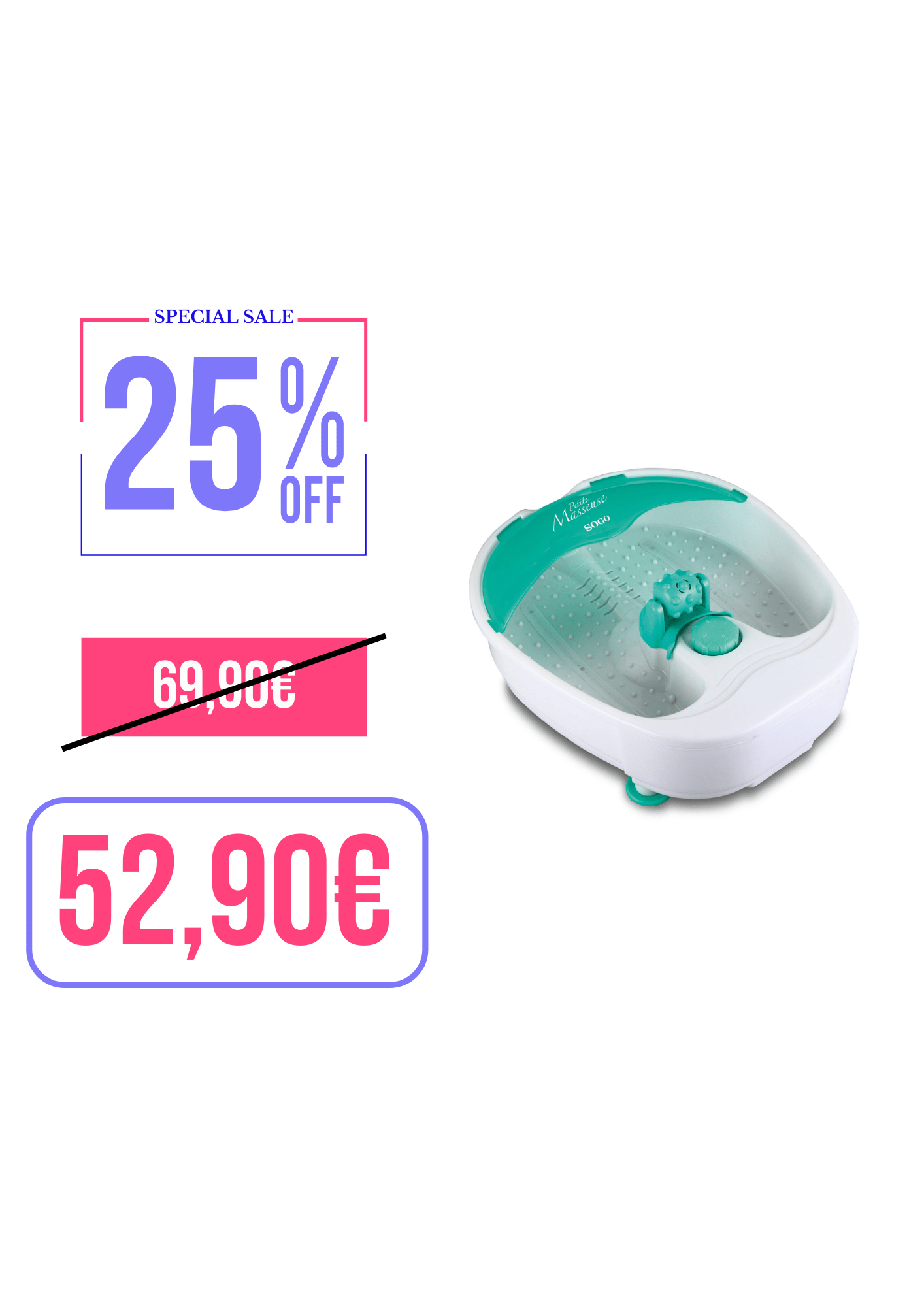 VASCA DA BAGNO MULTIFUNZIONE PER I PIEDI SOGO
