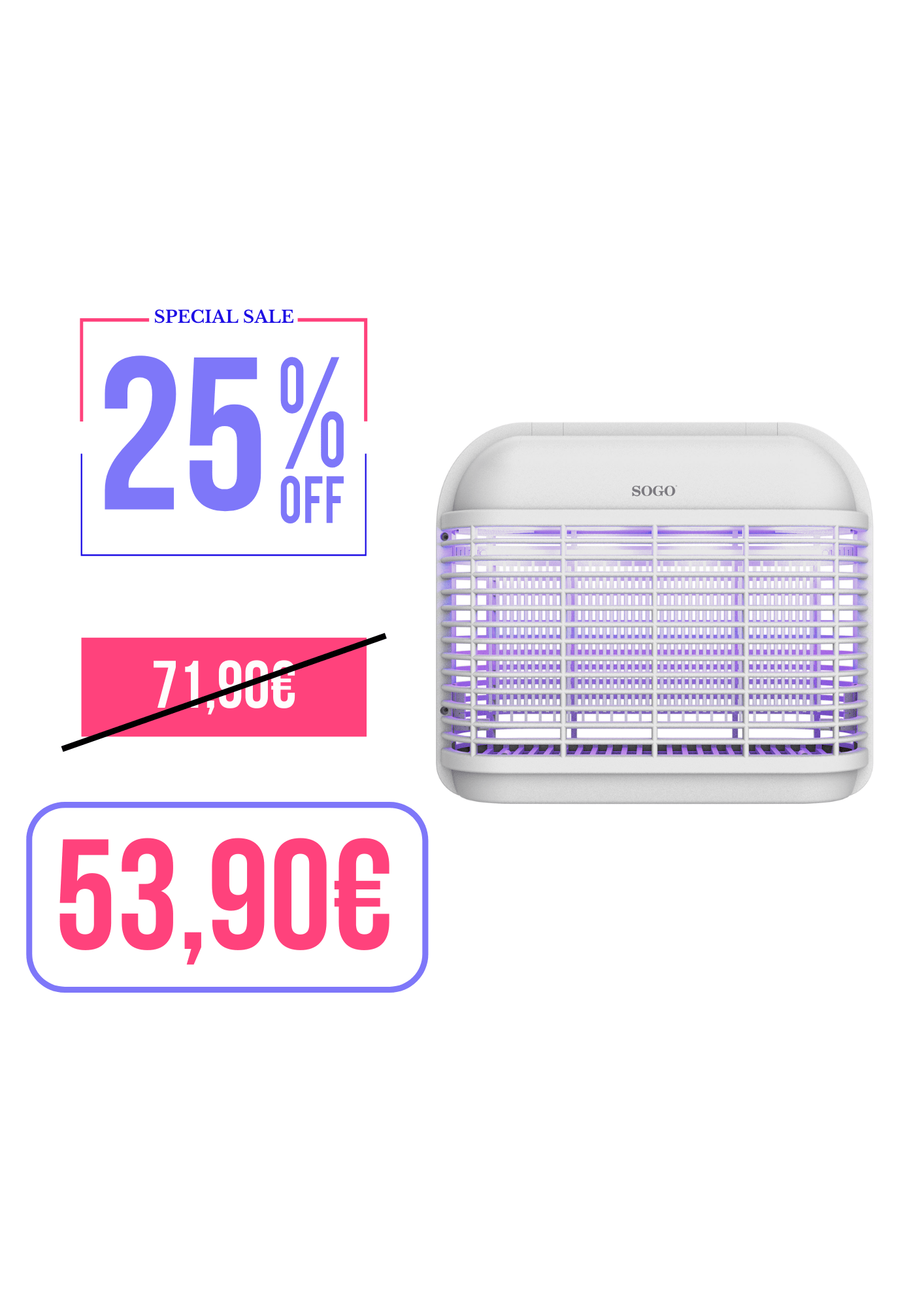 SOGO insetticida elettrico con LED UV-A