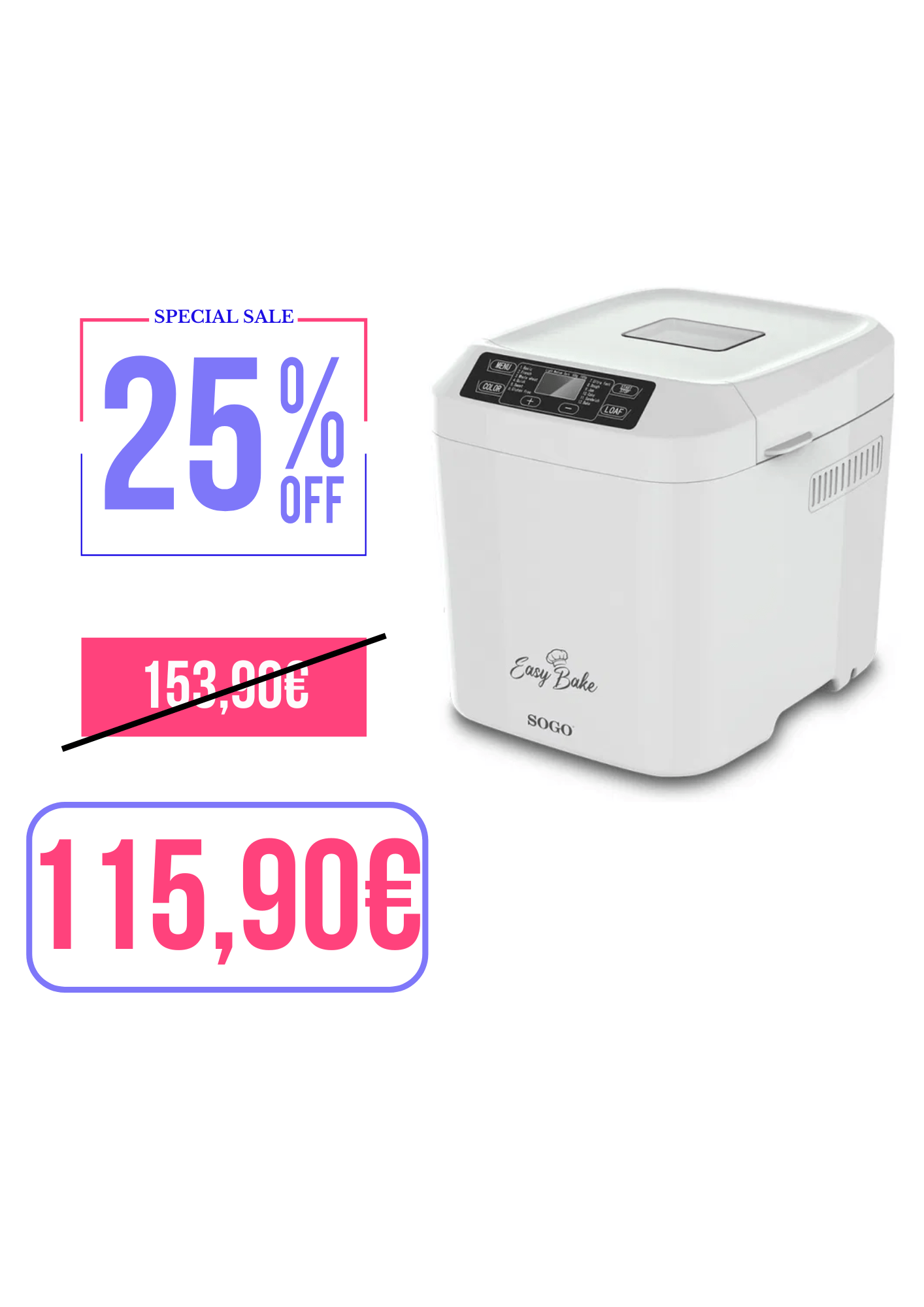 SOGO MACCHINA PER IL PANE + ROBOT 550W