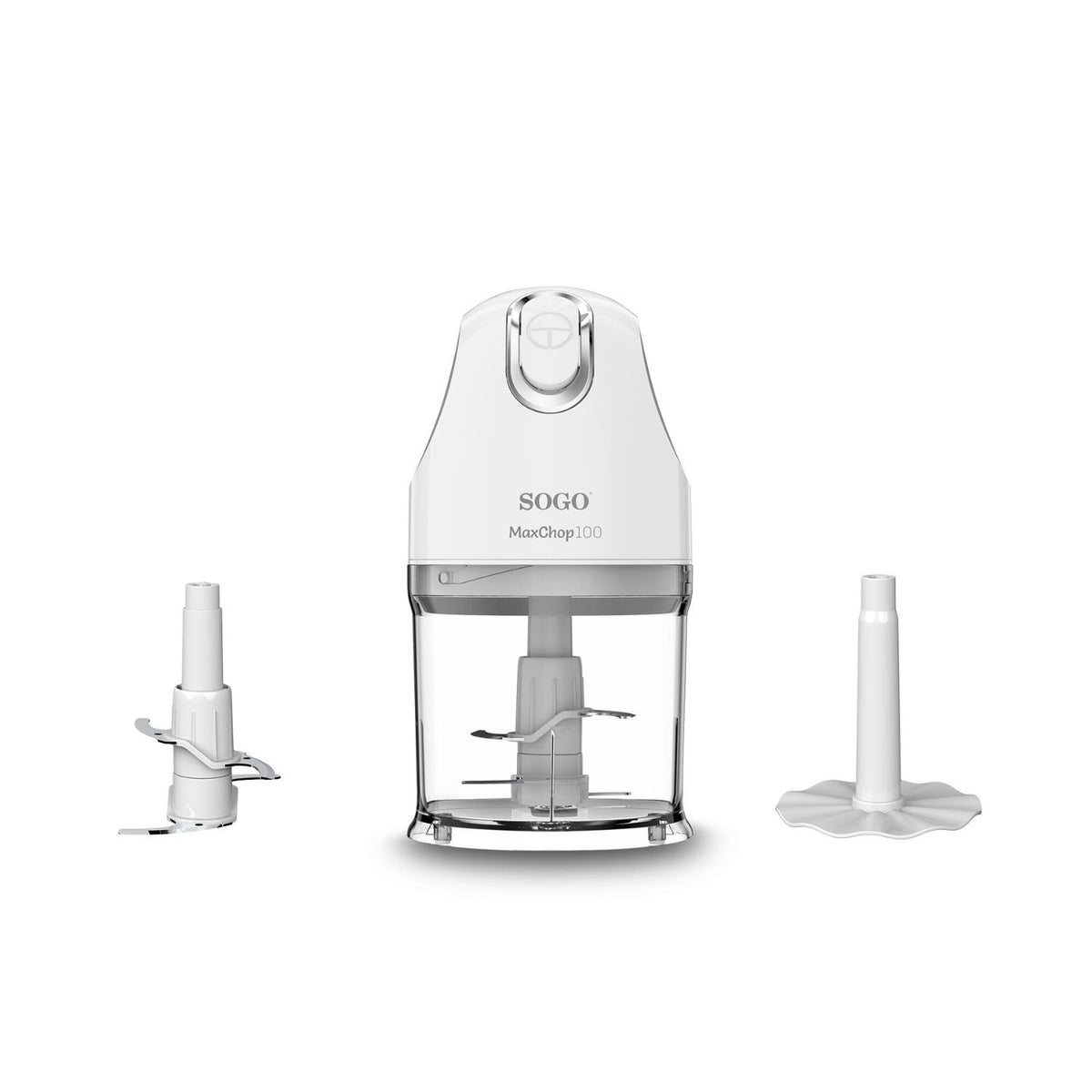 Tritatutto elettrico 0,5 L 100W con 4 lame inox recipiente senza BPA e lame removibili Sogo