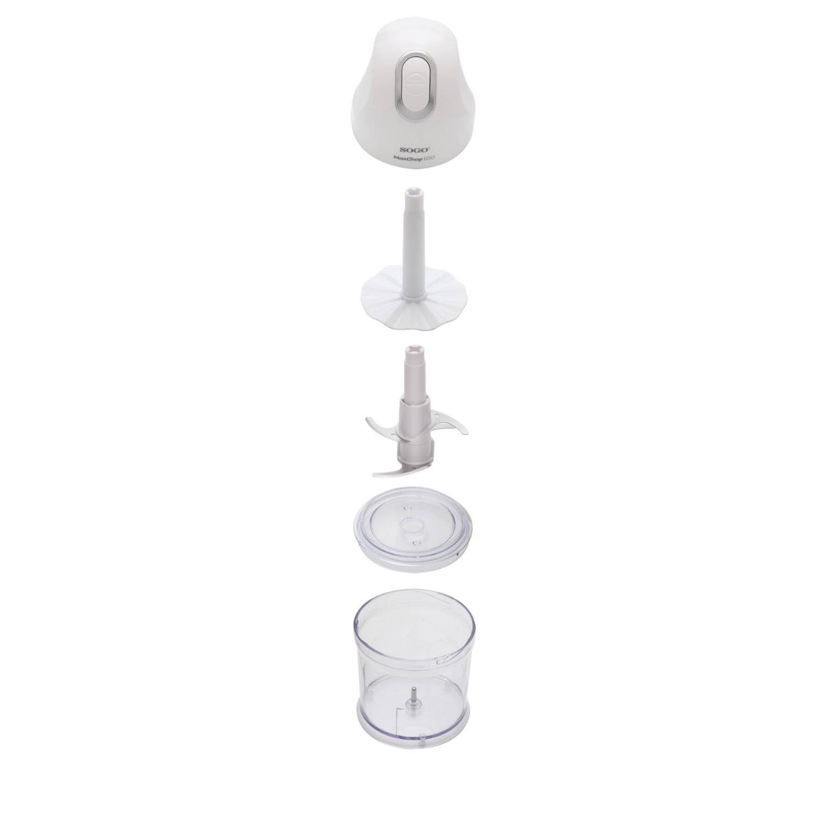 Tritatutto elettrico 0,5 L 100W con 4 lame inox recipiente senza BPA e lame removibili Sogo