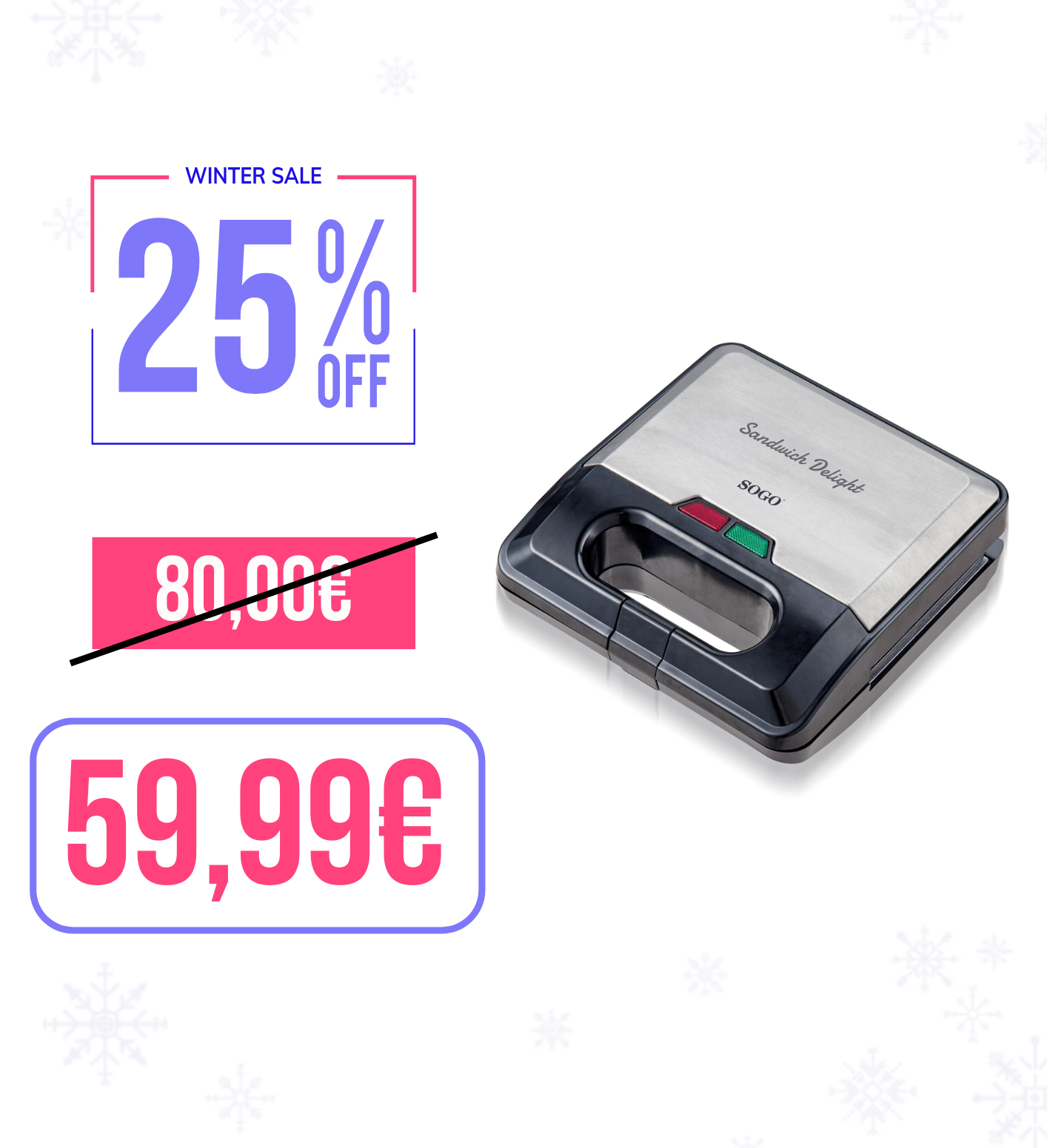 Grill per Waffle e Sandwich - Grill 3 in 1