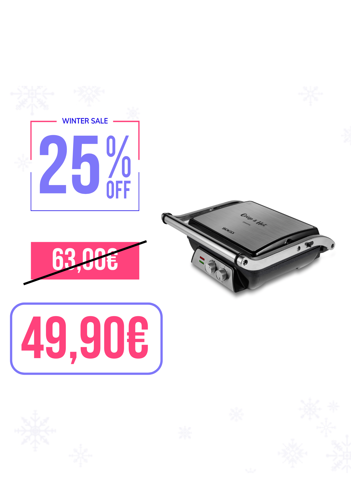 GRIGLIA SOGO – 4 FETTE – 2000 W