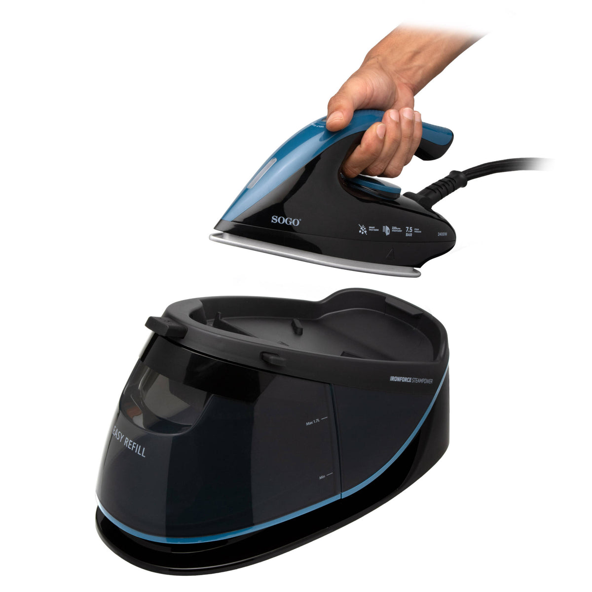 Centro stiro a vapore SOGO 2400W serbatoio 1,7 L - immagine 4