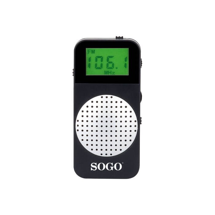 Radio Digitale Tascabile AM/FM SOGO – Display Digitale, 50 Canali FM, Auricolari Inclusi