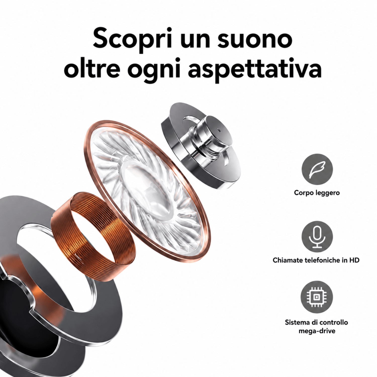 Auricolari Bluetooth SwipeMe Rosa – True Wireless Ricaricabili con Custodia