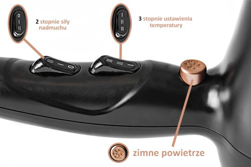 Asciugacapelli Ionico 2000W con Diffusore, Concentratore, 3 Temperature e Colpo d'Aria Fredda Adler