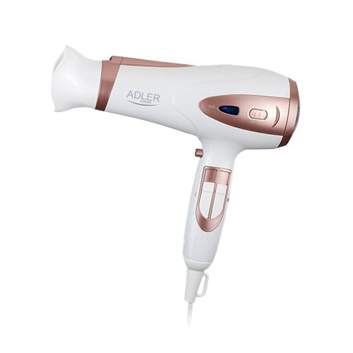 Asciugacapelli Ionico 2400W con Diffusore, Concentratore, 3 Temperature e Colpo d'Aria Fredda Adler