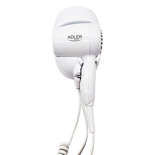 Asciugacapelli da Parete 1600W per Hotel e Piscine con Supporto Murale e Spegnimento Automatico Adler