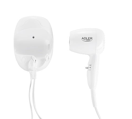Asciugacapelli da Parete 1600W per Hotel e Piscine con Supporto Murale e Spegnimento Automatico Adler