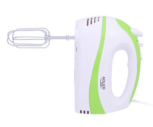 Sbattitore Elettrico 300W 5 Velocità con Turbo, Fruste e Ganci Impastatori Adler