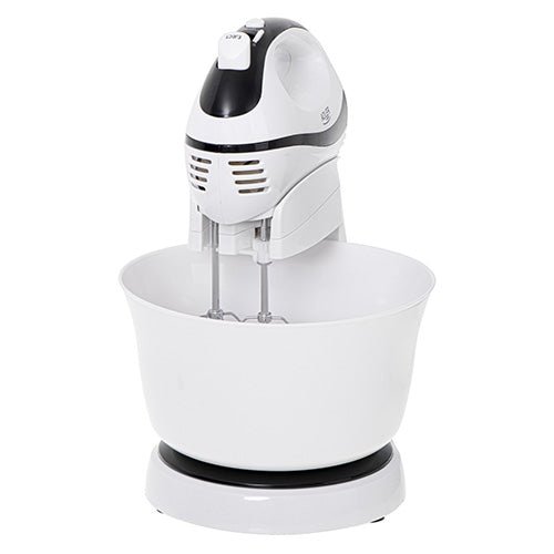 Sbattitore Elettrico 300W con Ciotola Rotante 3,4 Litri 5 Velocità Turbo e Fruste Inox Adler