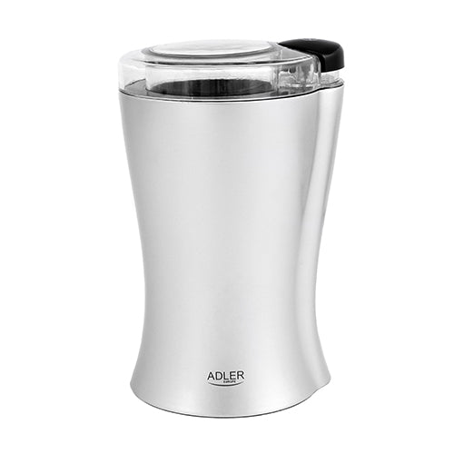 Macinacaffè Elettrico 150W 70 g con Lame in Acciaio Inox e Coperchio Trasparente Adler