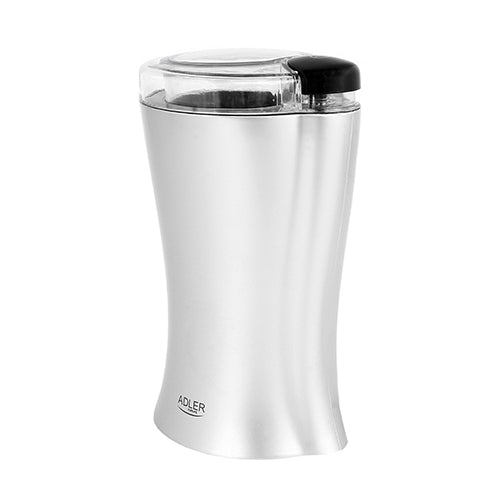 Macinacaffè Elettrico 150W 70 g con Lame in Acciaio Inox e Coperchio Trasparente Adler