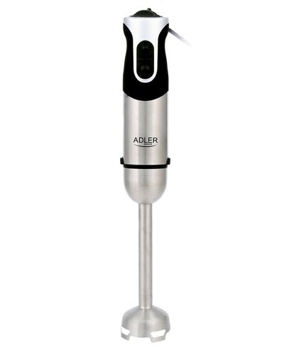 Frullatore a Immersione 1000W con Tritatutto, Frusta e Turbo in Acciaio Inox Adler