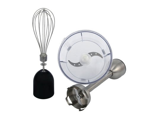 Frullatore a Immersione 1000W con Tritatutto, Frusta e Turbo in Acciaio Inox Adler