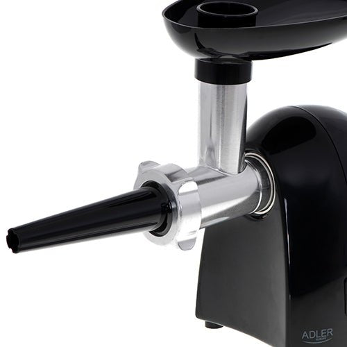 Tritacarne Elettrico 1800W 1,8 Kg/min con Funzione Inversa, 3 Dischi e Accessorio Insaccati Adler