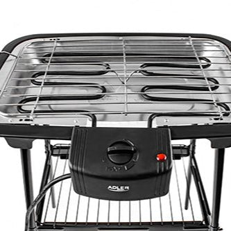 Barbecue Elettrico con Supporto da Giardino 2400W e Termostato Regolabile Adler