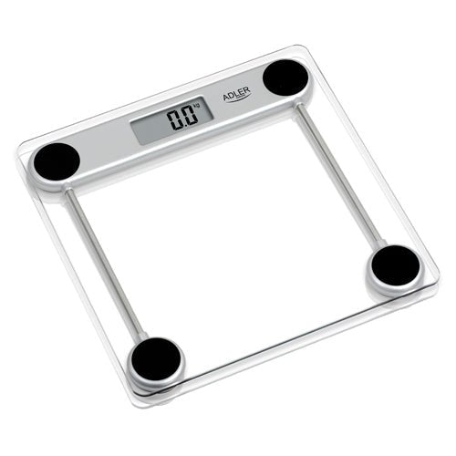Bilancia Pesapersone Digitale 150 Kg in Vetro Temperato con Display LCD e Auto Spegnimento Adler