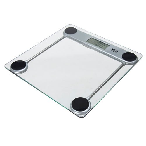Bilancia Pesapersone Digitale 150 Kg in Vetro Temperato con Display LCD e Auto Spegnimento Adler