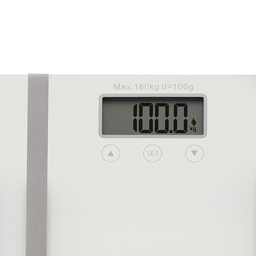Bilancia Pesapersone Digitale 180 Kg con Analisi Massa Grassa, Idratazione e Massa Muscolare Adler