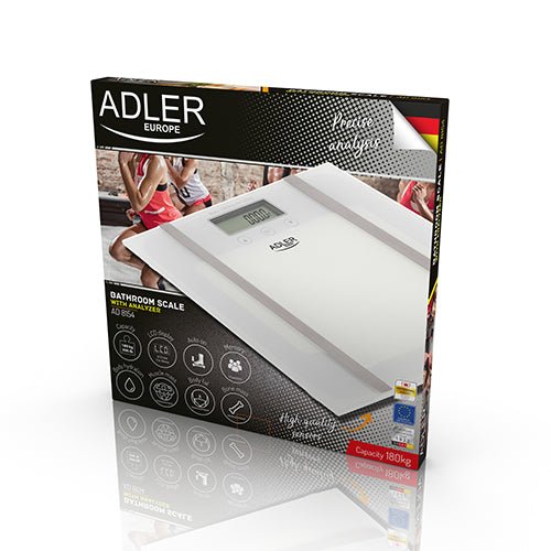 Bilancia Pesapersone Digitale 180 Kg con Analisi Massa Grassa, Idratazione e Massa Muscolare Adler