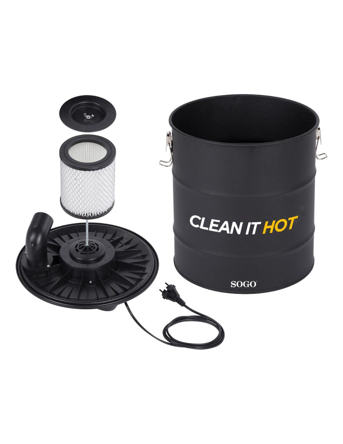 Aspiracenere per camino e barbecue SOGO 1200W 20 L - immagine 2