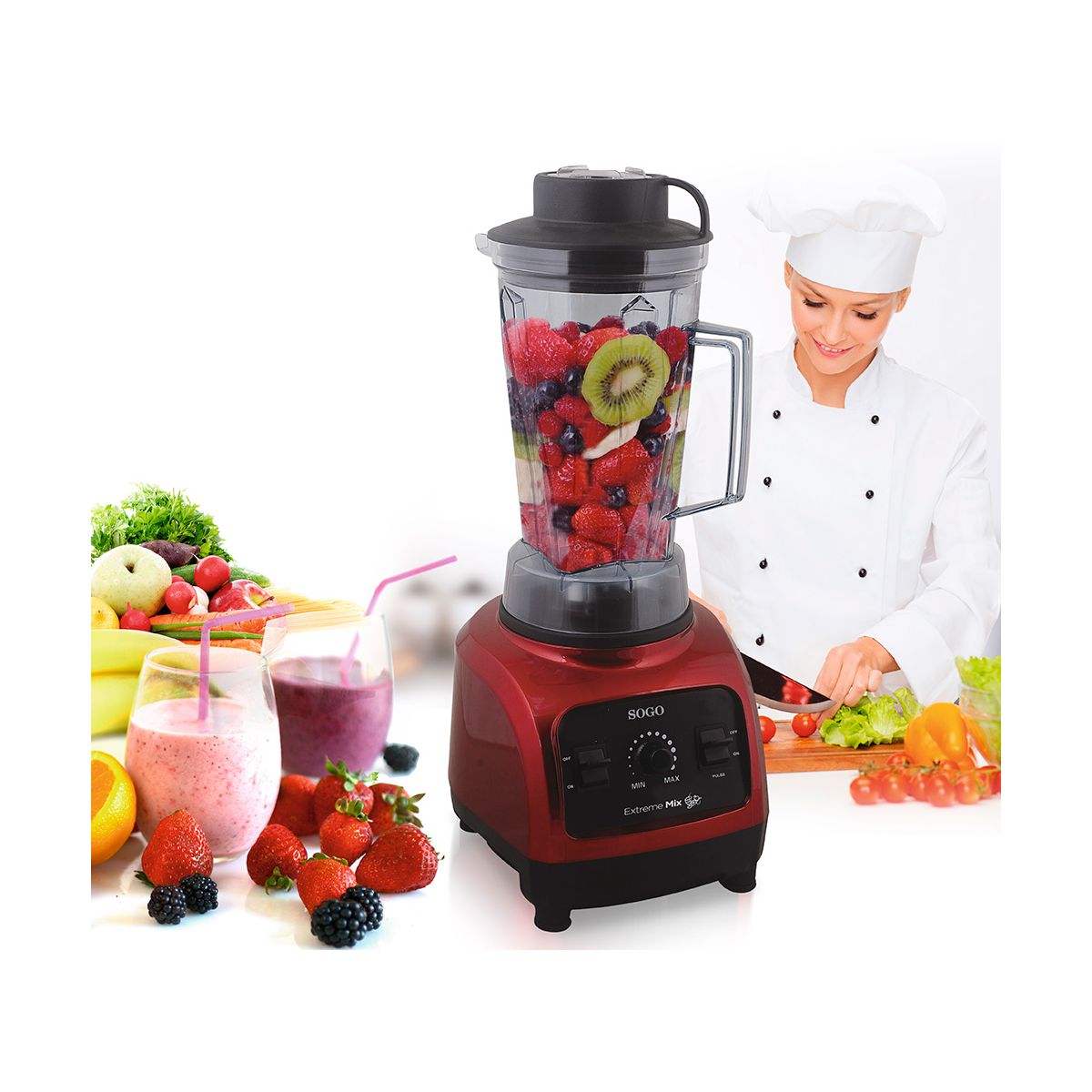 Mixer Professionale per Cocktail e Alimenti - 1800W - SAMULAND