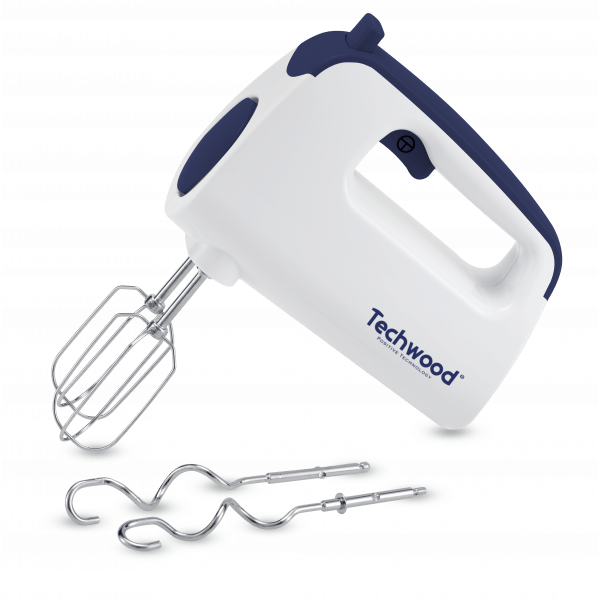 Techwood Sbattitore Multifunzione 4 in 1 300W – Ciotola, Frusta, Ganci e Tritatutto