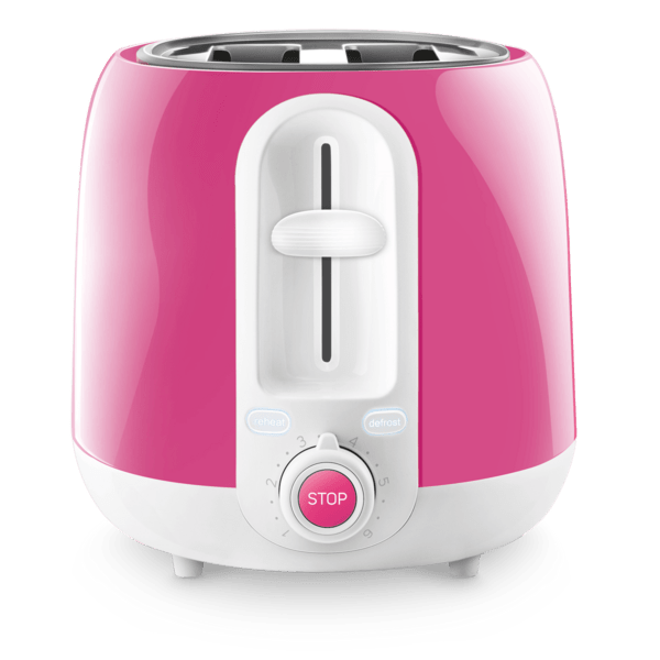 Tostapane Elettrico 2 Fette 800 W con Scongelamento e Riscaldamento Sencor Rosa