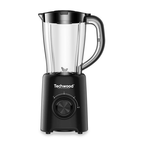 Techwood Frullatore 500W – Caraffa 1,5L, 2 Velocità, Pulse, Lame in Acciaio Inox