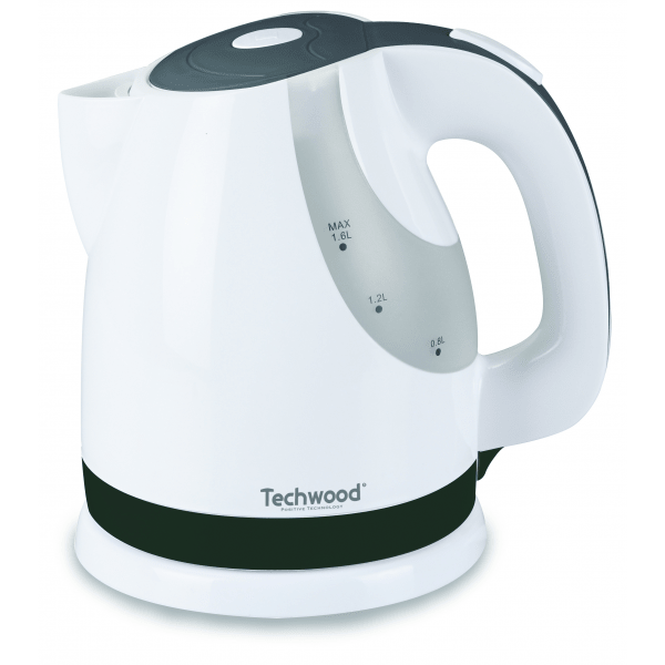 Techwood Bollitore Elettrico 1,6 Litri 2200W – Base 360°, Filtro Removibile, Spegnimento Automatico, TB-1626