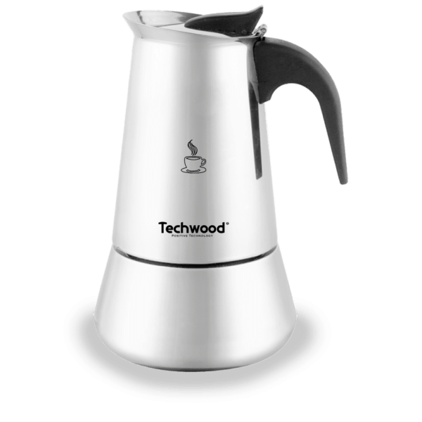Techwood Caffettiera Moka Inox 9 Tazze – Per Induzione e Tutti i Piani Cottura