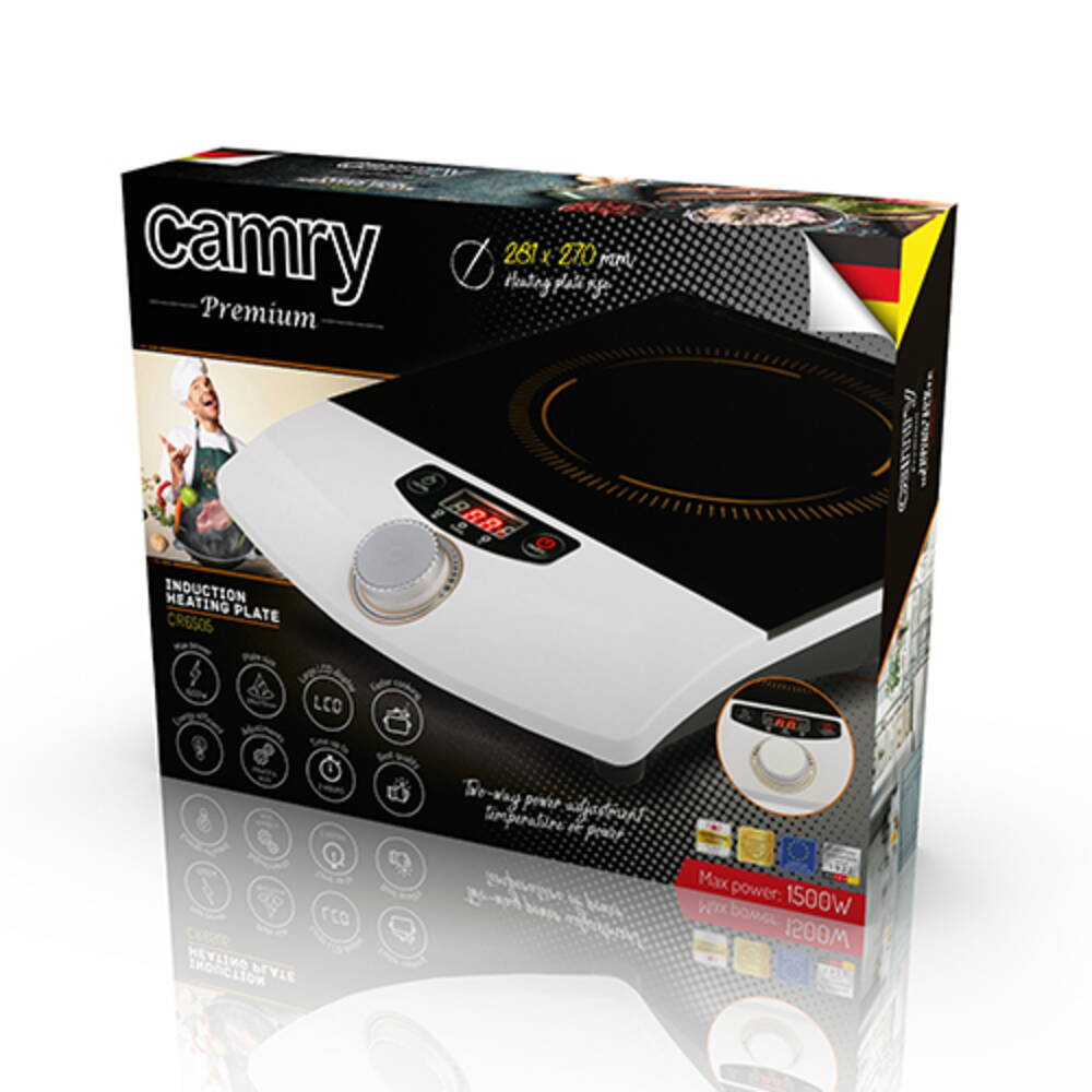 Camry Piastra a Induzione Portatile 1500W – Display LCD, Timer 2 Ore