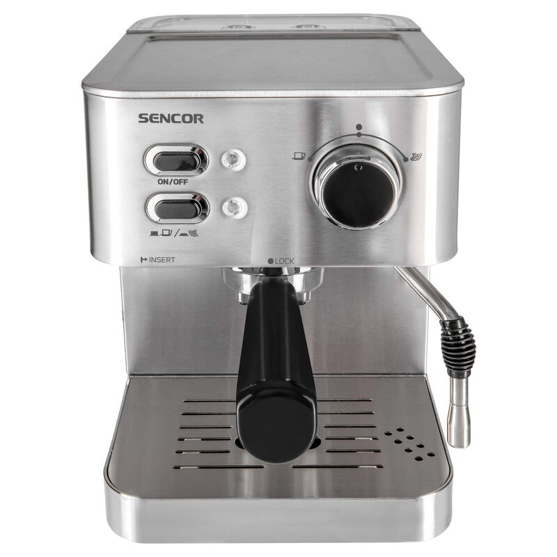Macchina da caffè espresso e cappuccino 15 bar 1050W 1,5 L acciaio inox con lancia vapore Sencor