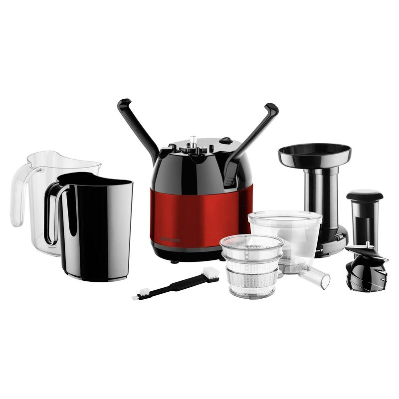 Estrattore di Succo a Freddo 70 giri/min con Separazione Polpa Sencor Rosso Nero