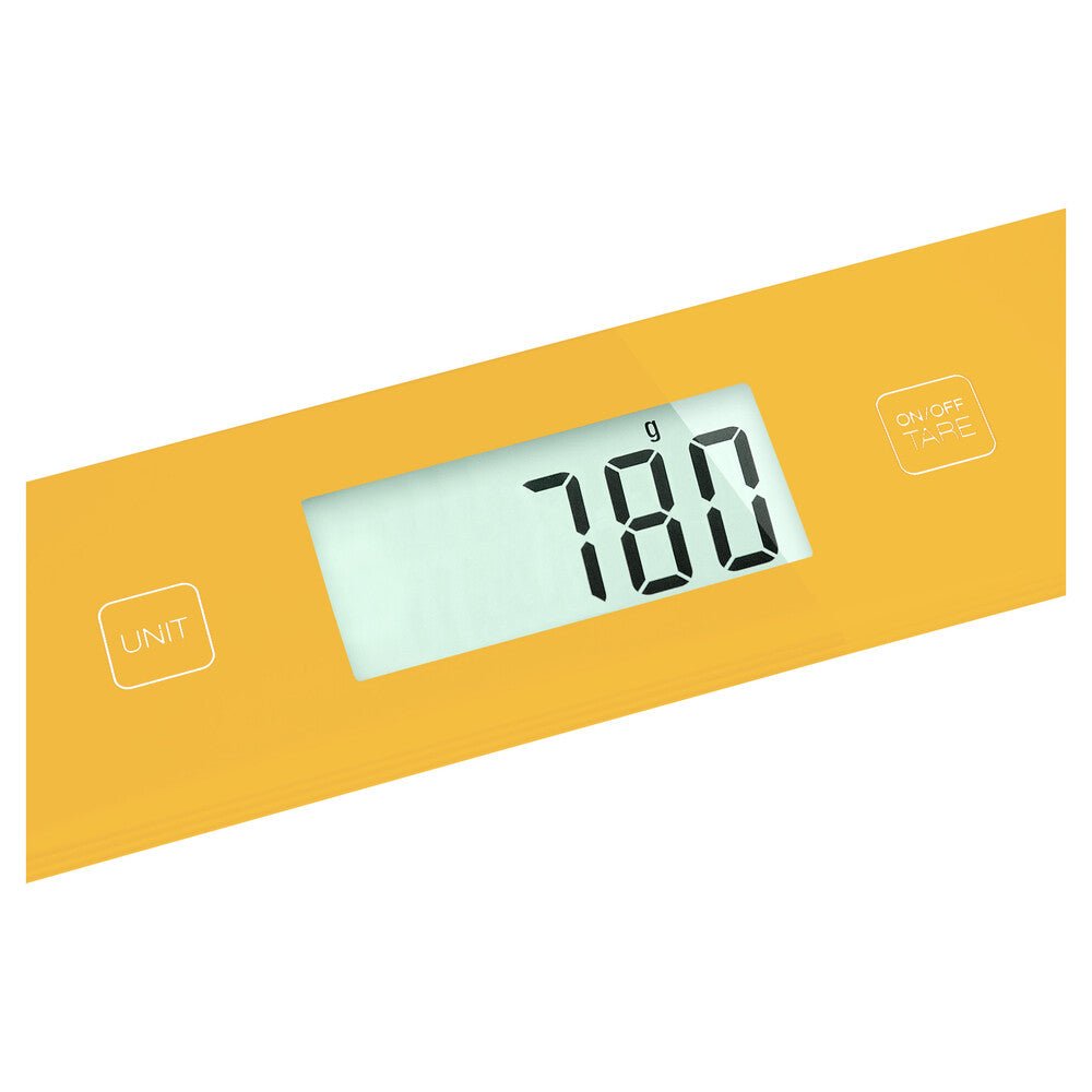 Bilancia da Cucina Digitale in Vetro 5 Kg Precisione 1 g Touch con Tara Sencor Gialla