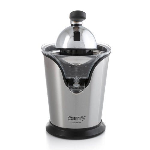 Spremiagrumi Elettrico a Leva 500W in Acciaio Inox con 2 Coni e Sistema Antigoccia Camry