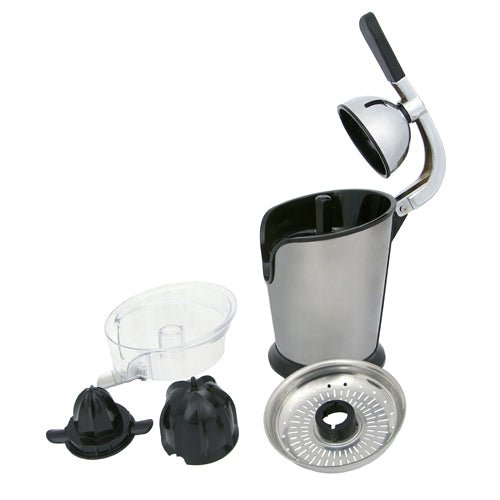 Spremiagrumi Elettrico a Leva 500W in Acciaio Inox con 2 Coni e Sistema Antigoccia Camry