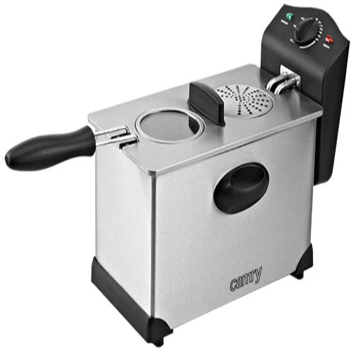 Camry Friggitrice ad Olio 3L 2000W in Acciaio Inox – Termostato Regolabile