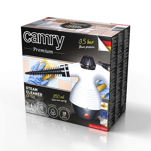 Camry Pulitore a Vapore Portatile 3,5 Bar 350 ml – 10 Accessori Multiuso