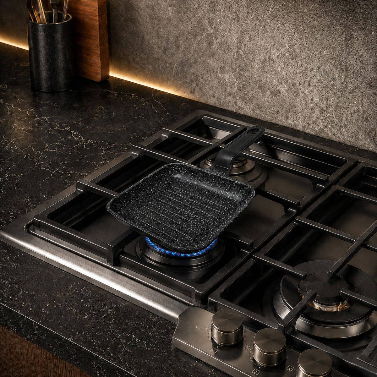Bistecchiera grill 14 cm pressofusa per induzione - Piccolini GMD