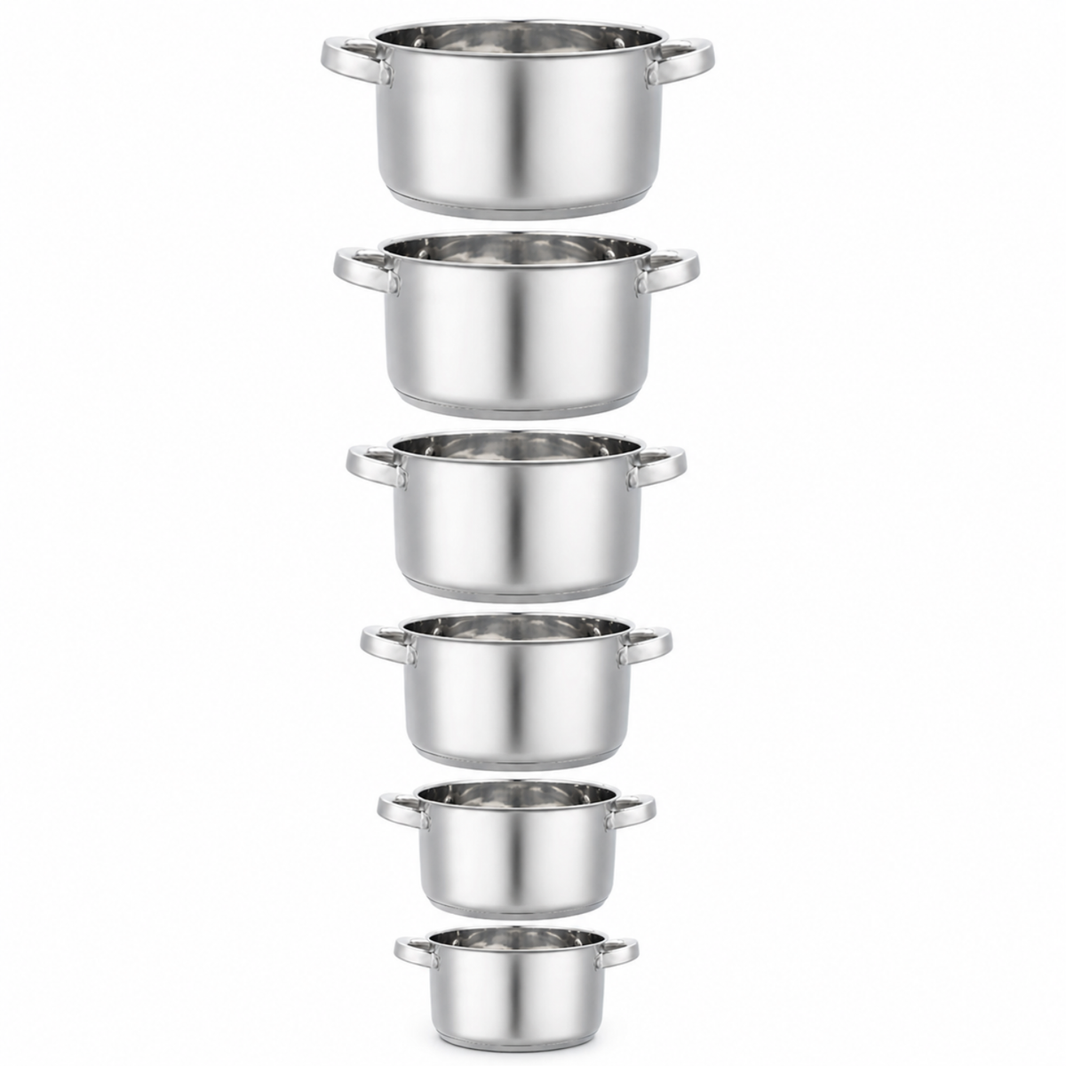 Set 5 casseruole in acciaio inox 18/10 da 12 a 20 cm - Divinox GMD