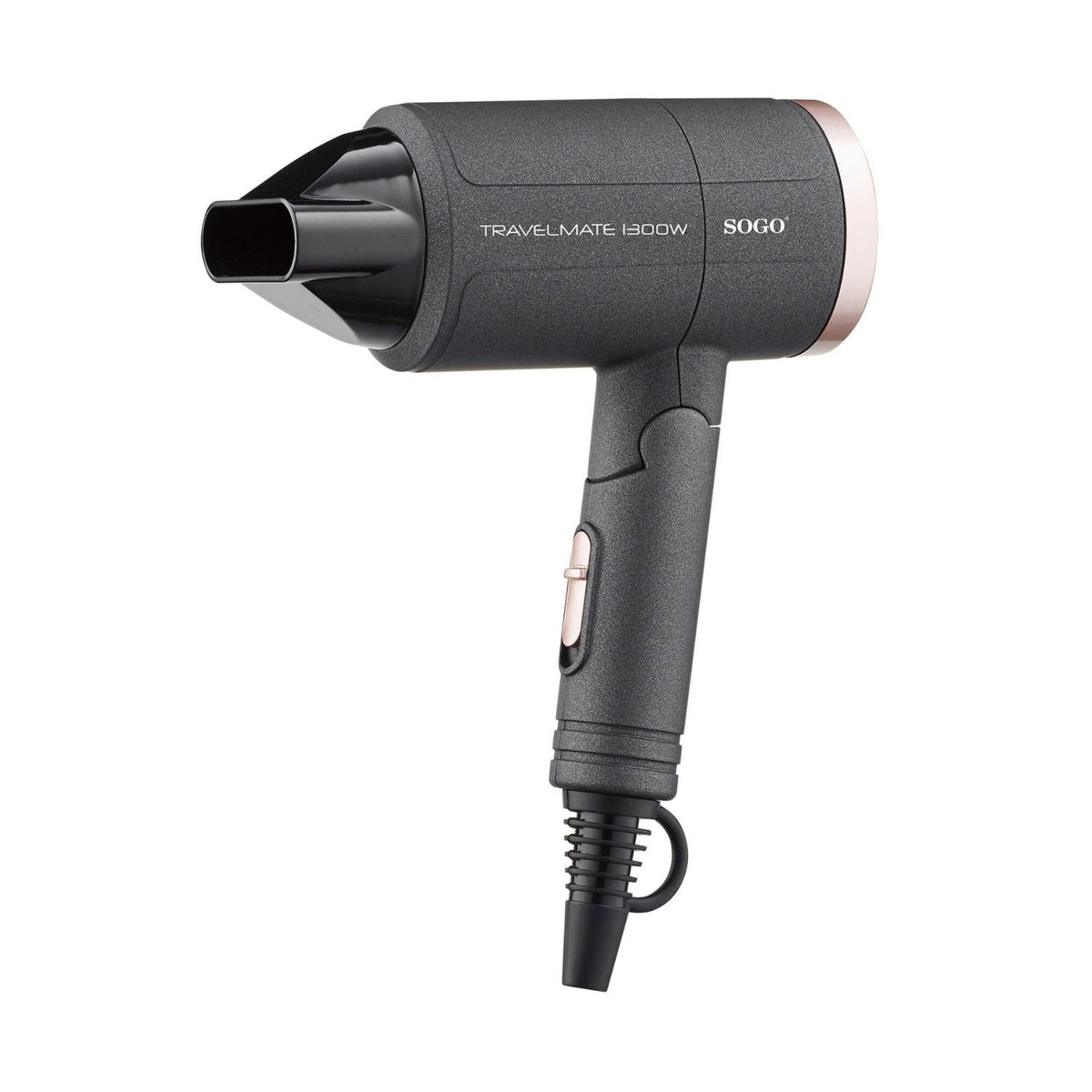 Asciugacapelli da viaggio 1600 W con concentratore compatto Sogo