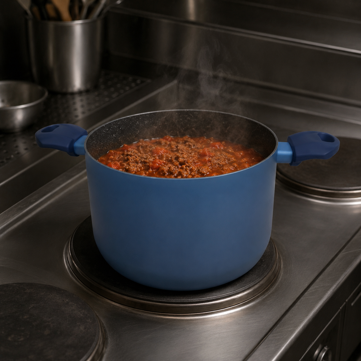 Pentola antiaderente 22 cm a 2 manici in alluminio forgiato effetto pietra - Gaia Deluxe GMD