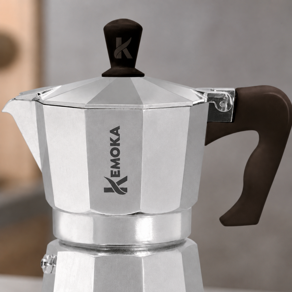 Caffettiera moka 2 tazze in alluminio alimentare - Kemoka GMD