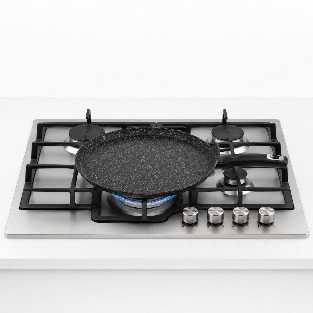 Crepiera antiaderente 32 cm extra large in alluminio forgiato effetto pietra - Pietra Lavica GMD