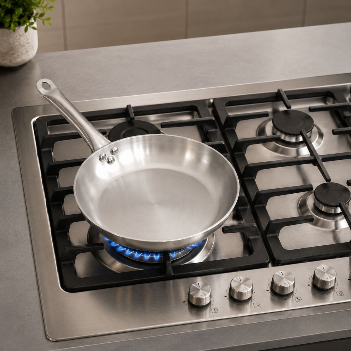 Padella in alluminio puro senza rivestimento 30 cm - Pura GMD